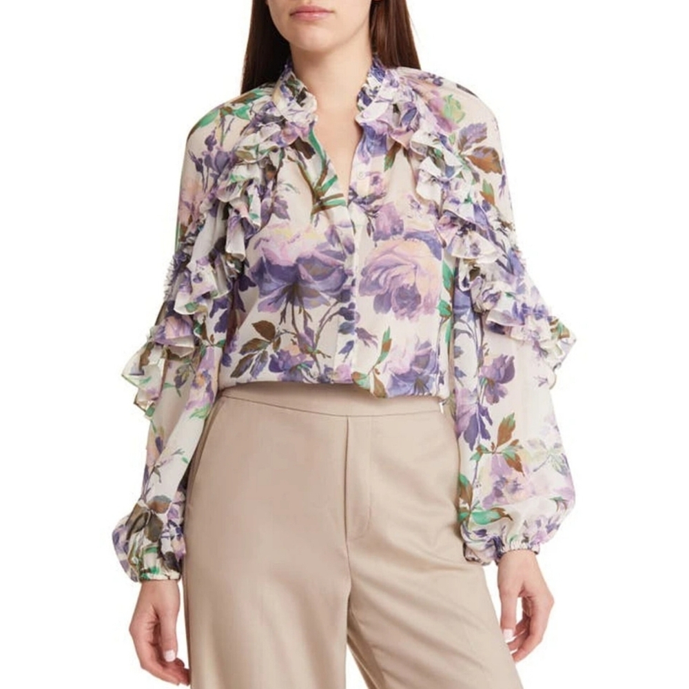 đ„Kobi Halperin Ruffled Phoenix Blouse - Picture 5 of 17